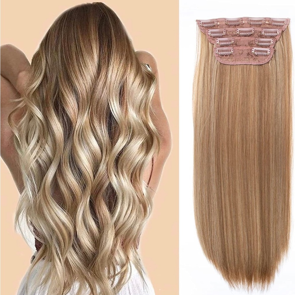 20 inch 4 pieces 11 clips thick hairpieces extension